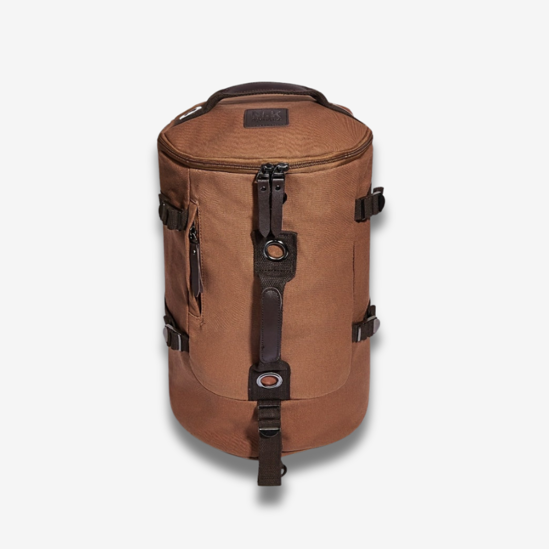 Nanjing | Langlebiger Canvas-Rucksack mit Lederakzenten