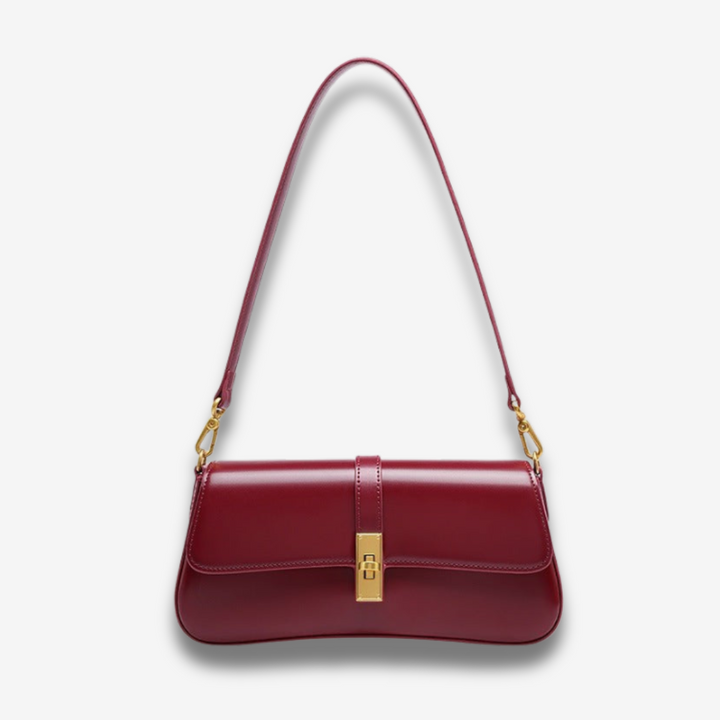 Lindi | Elegante Baguette-Ledertasche mit Schloss