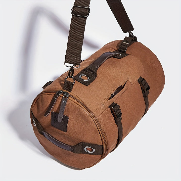Nanjing | Langlebiger Canvas-Rucksack mit Lederakzenten