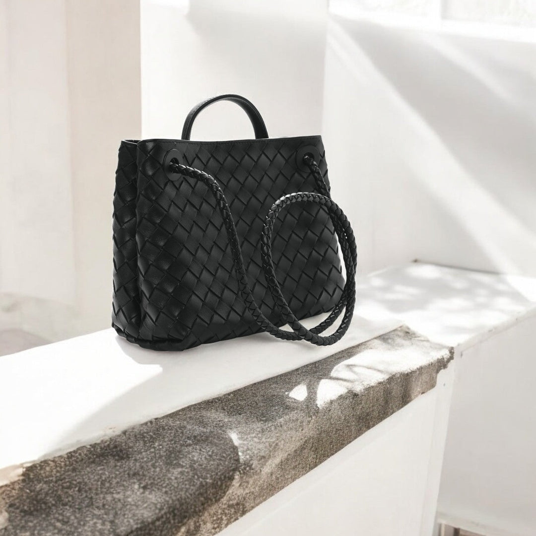 Assisi  | Geflochtene Leder‑Midi‑Tote