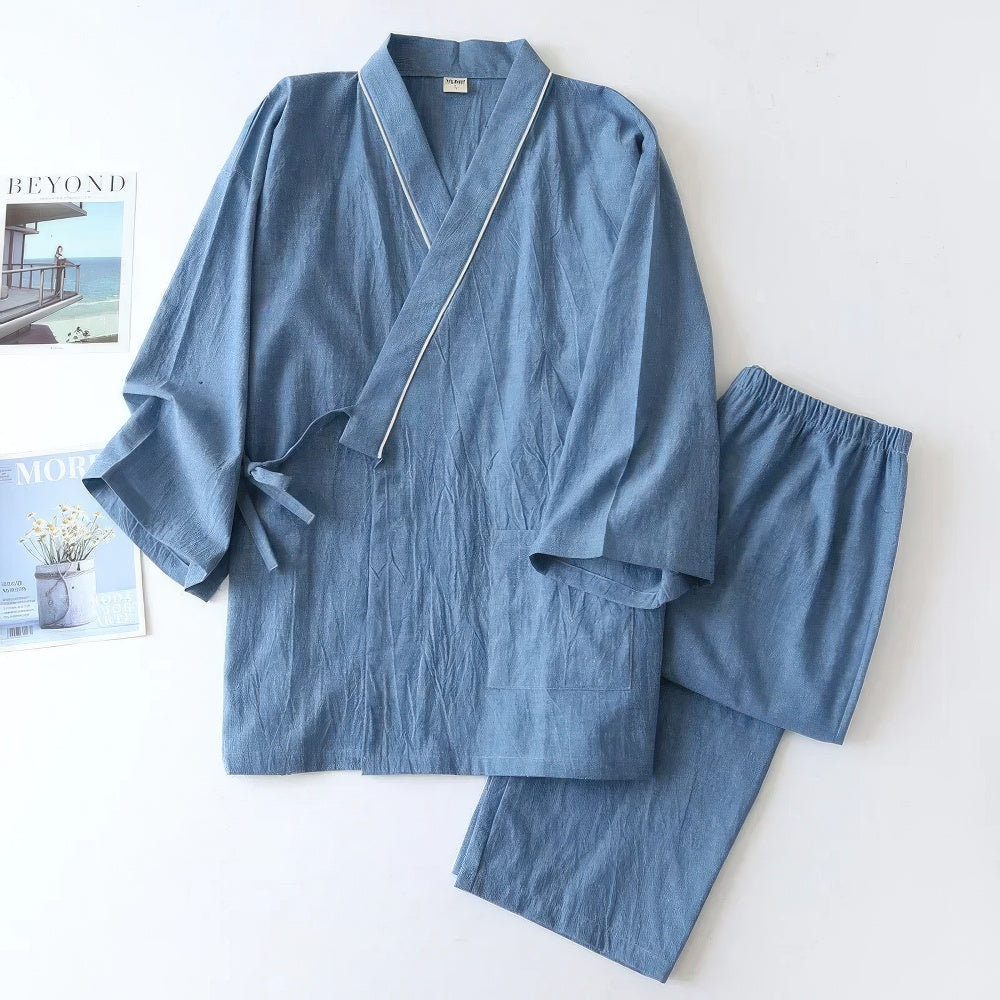 Gervaise | Zweiteiliger Pyjama mit japanischem Kimono