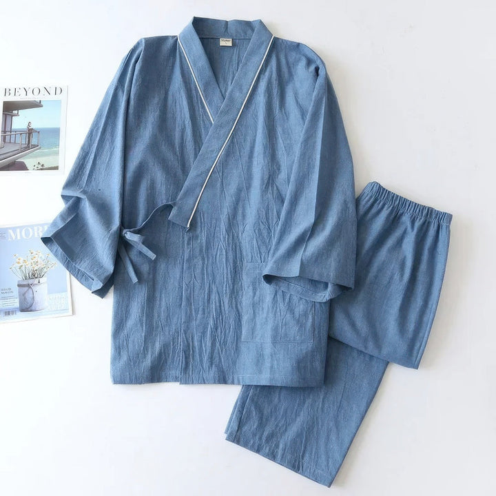 Gervaise | Zweiteiliger Pyjama mit japanischem Kimono