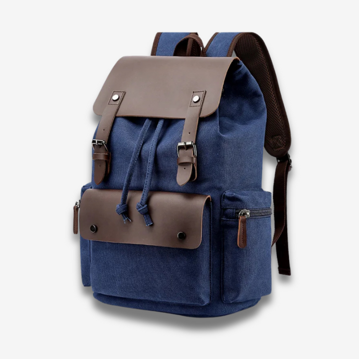 Tripoli | Canvas Laptop‑Rucksack mit Leder