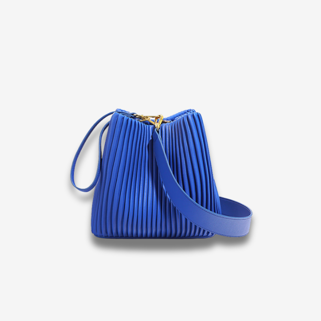 Oita | Leder Bucket Bag mit Rüschen