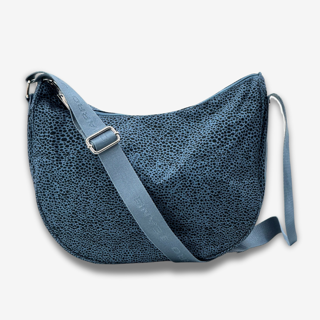Malibu | Vintage Halbmond Schultertasche Animal-Print