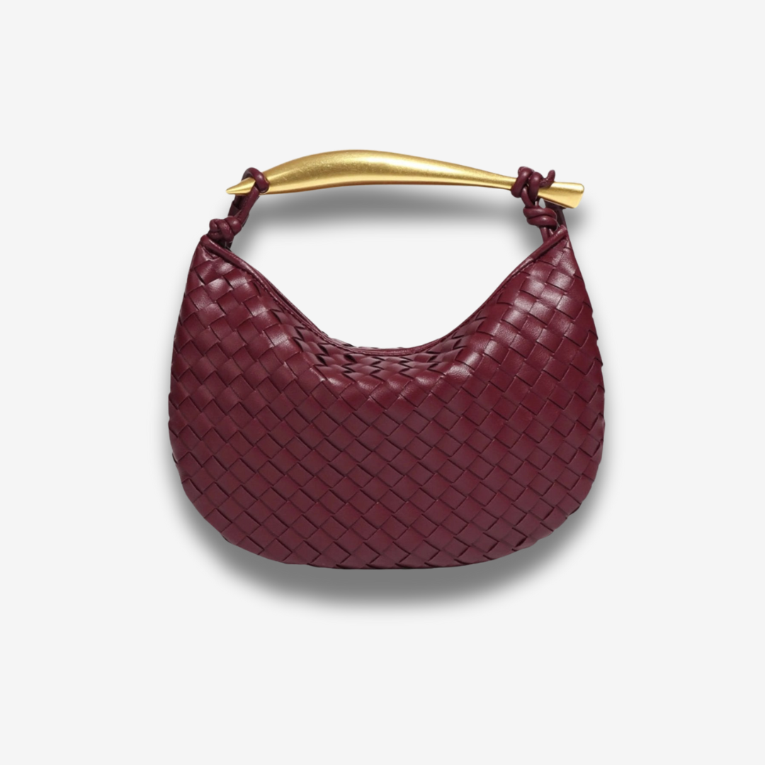 Plovdiv | Geflochtene Leder‑Handtasche mit Bügelgriff
