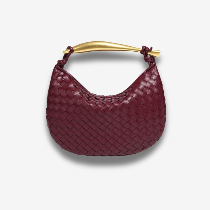 Plovdiv | Geflochtene Leder‑Handtasche mit Bügelgriff