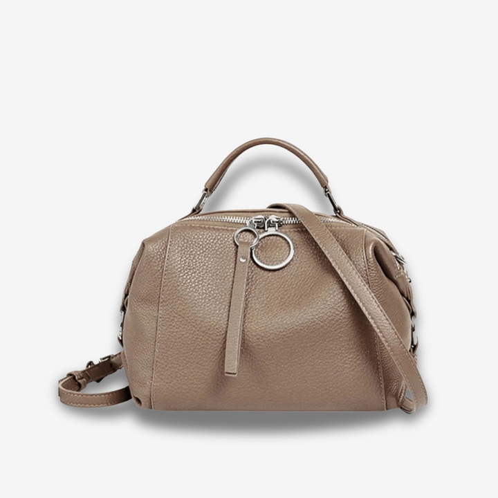 Iquique | Strukturierter Leder-Satchel Blau