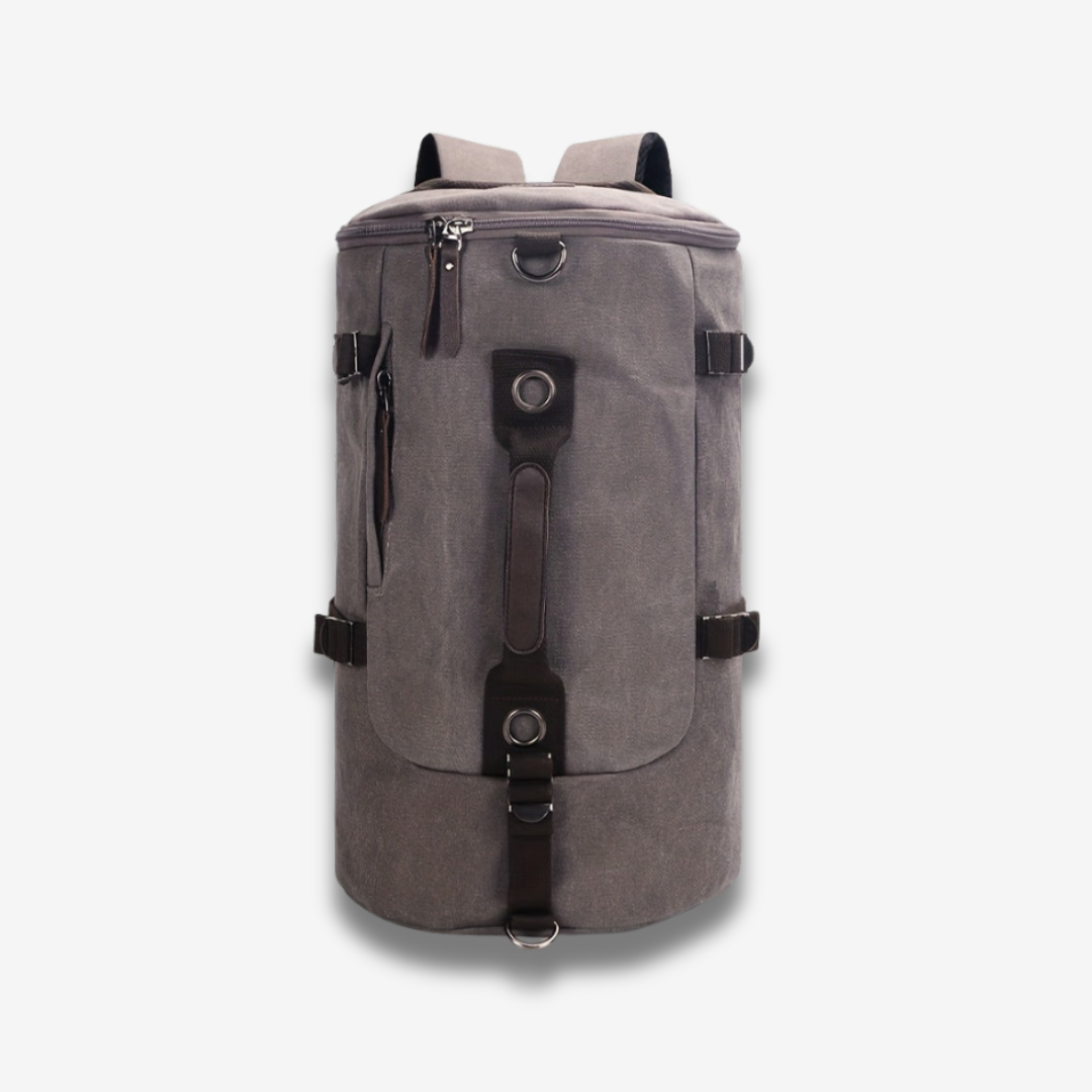 Nanjing | Langlebiger Canvas-Rucksack mit Lederakzenten