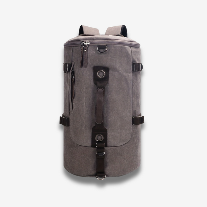 Nanjing | Langlebiger Canvas-Rucksack mit Lederakzenten