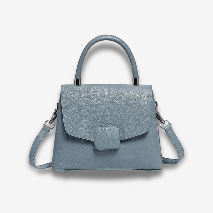 Canelones | Strukturierte Lederhandtasche Blau