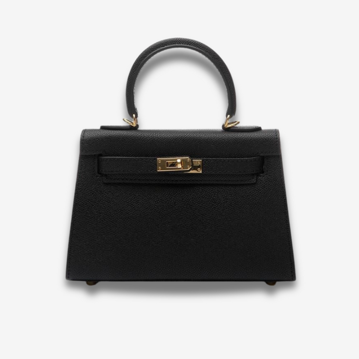 Limoges | Elegante Schwarze Leder Handtasche