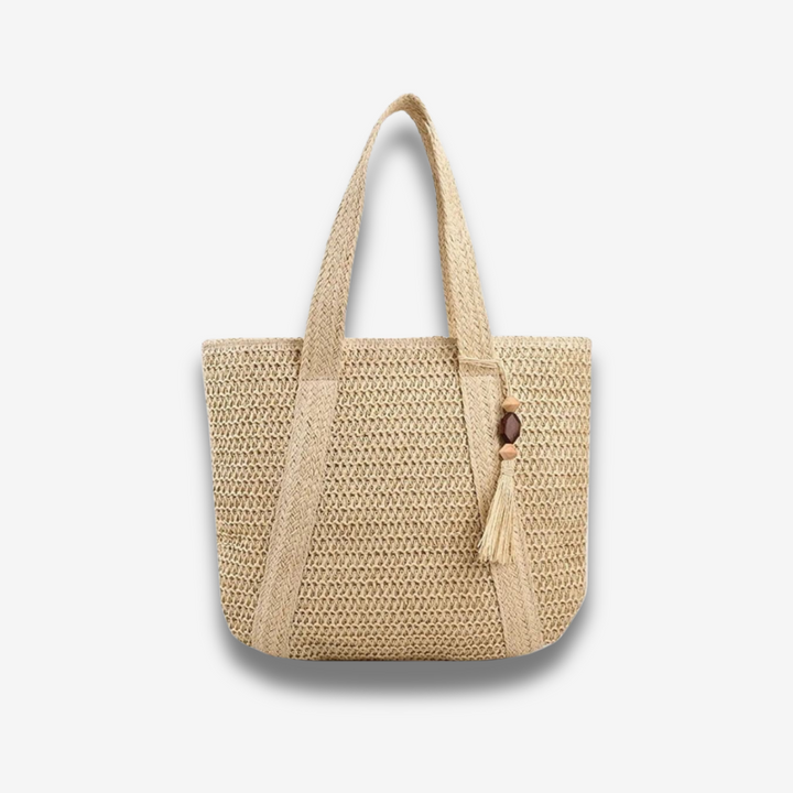 Mamoudzou | Natürliche Woven Tote mit Tassel