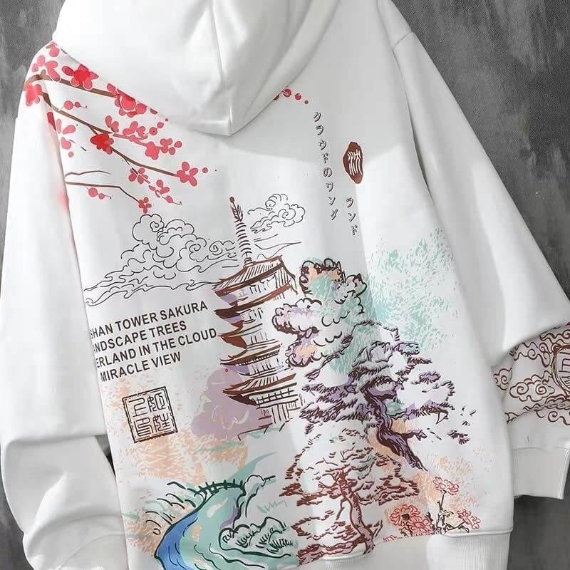 Ginevra | Japanische Landschaft Hoodie