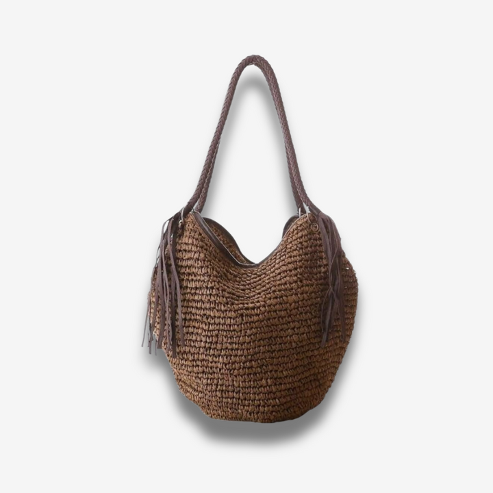 Perugia | Weiche Strohtasche Hobo-Stil