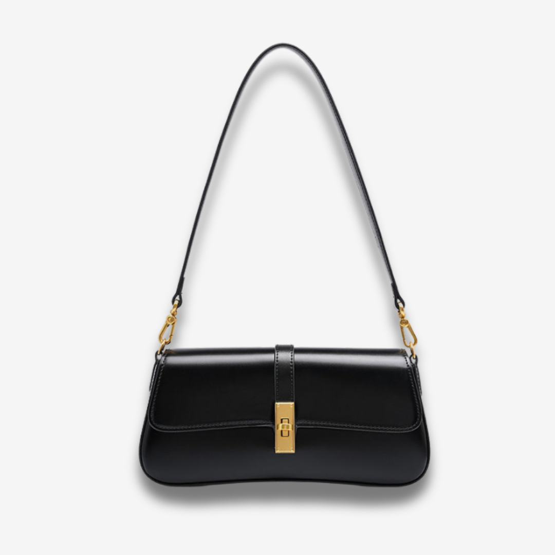 Lindi | Elegante Baguette-Ledertasche mit Schloss