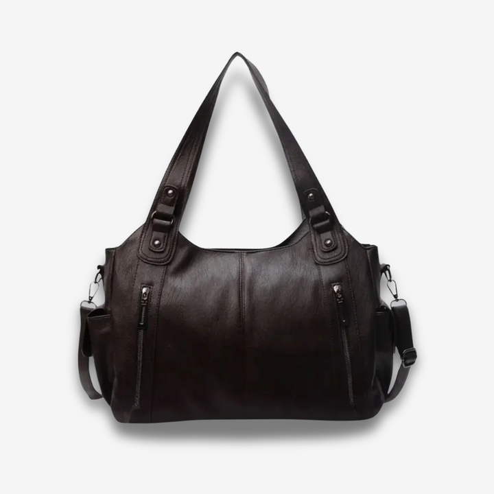 Kotor | Klassische Lederschultertasche mit Reißverschluss