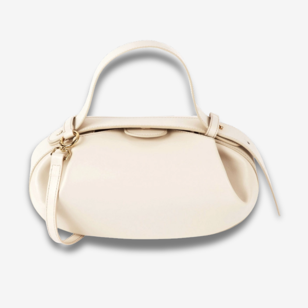 Varna | Skulpturale braune Schultertasche