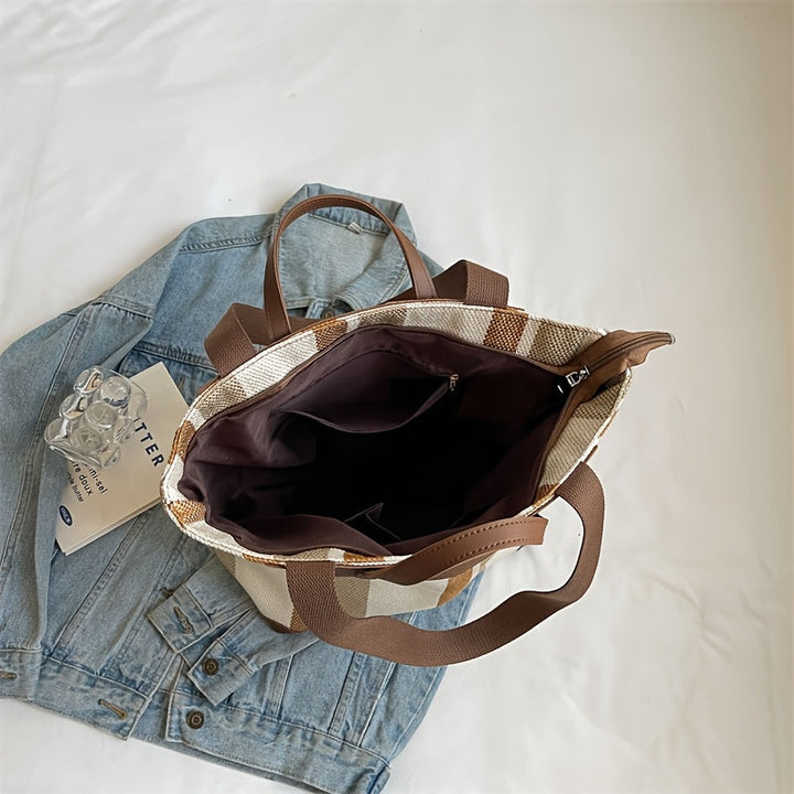 Tashkurgan | Gestreifte Casual Tote Bag