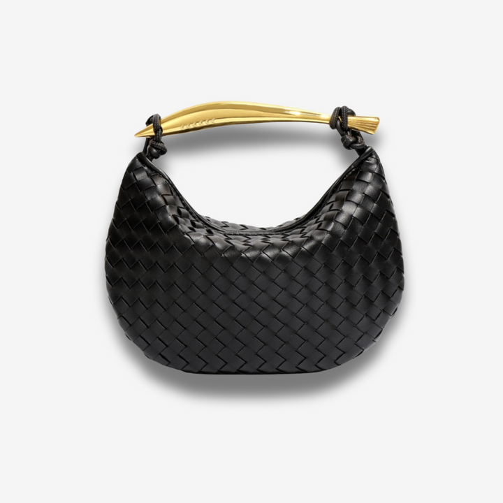Plovdiv | Geflochtene Leder‑Handtasche mit Bügelgriff
