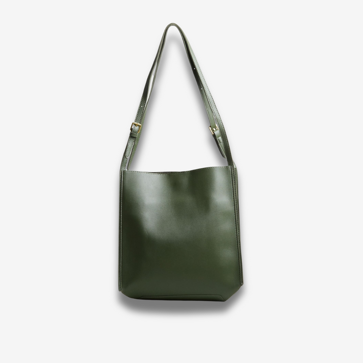 Goma | Halbmond-Schultertasche aus veganem Leder