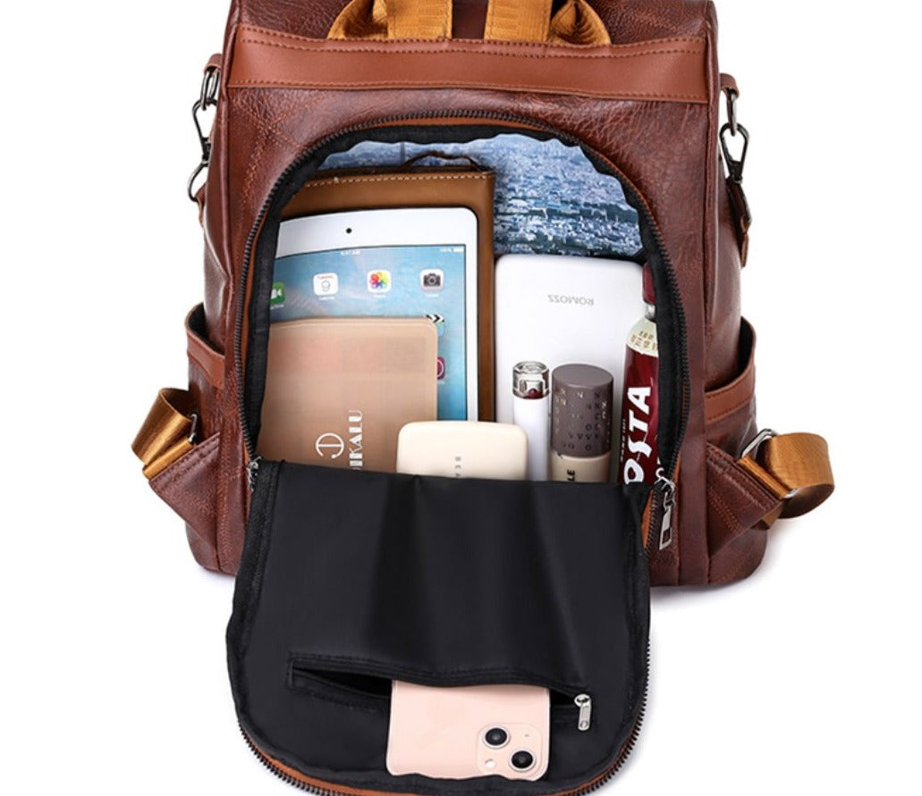 Sendai | Eleganter Leder Damen Rucksack