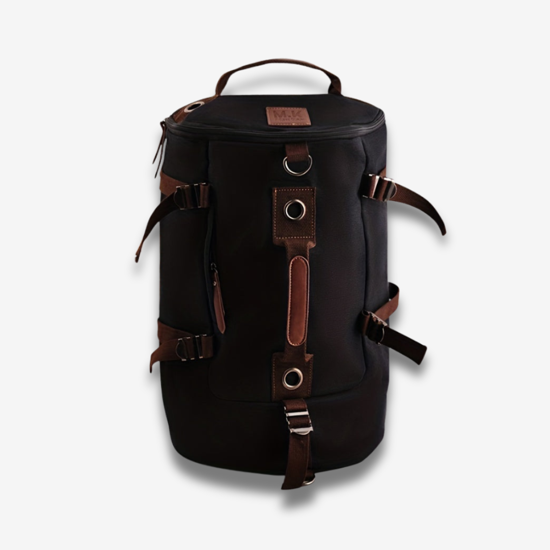 Nanjing | Langlebiger Canvas-Rucksack mit Lederakzenten
