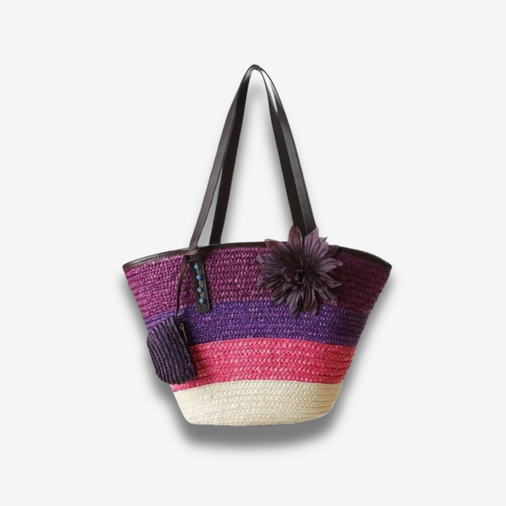 Bergamo | Bunte Strohtasche für Strandtage