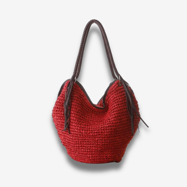 Perugia | Weiche Strohtasche Hobo-Stil