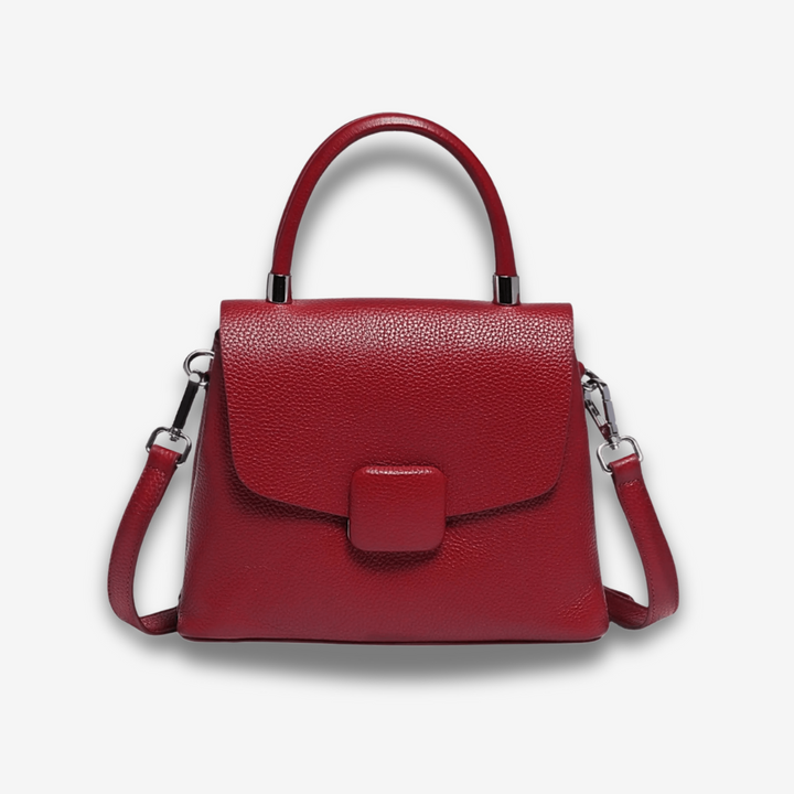 Canelones | Strukturierte Lederhandtasche Blau