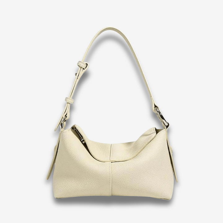 Hsinchu | Taupe Leder Schultertasche