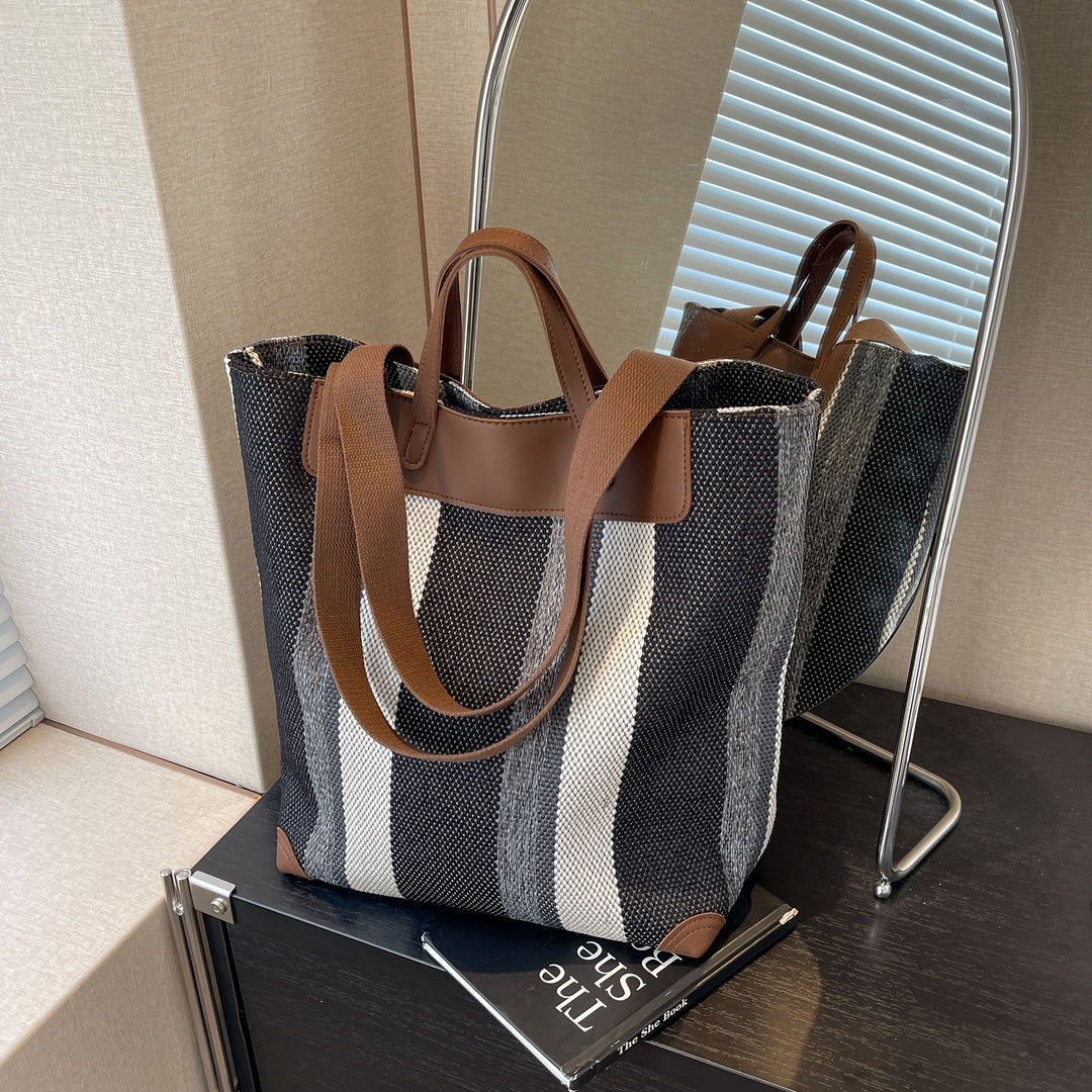 Tashkurgan | Gestreifte Casual Tote Bag