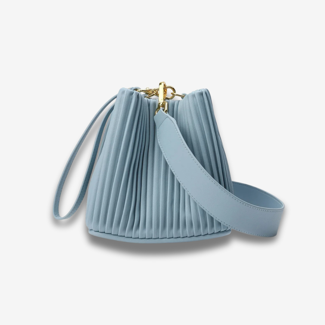 Oita | Leder Bucket Bag mit Rüschen