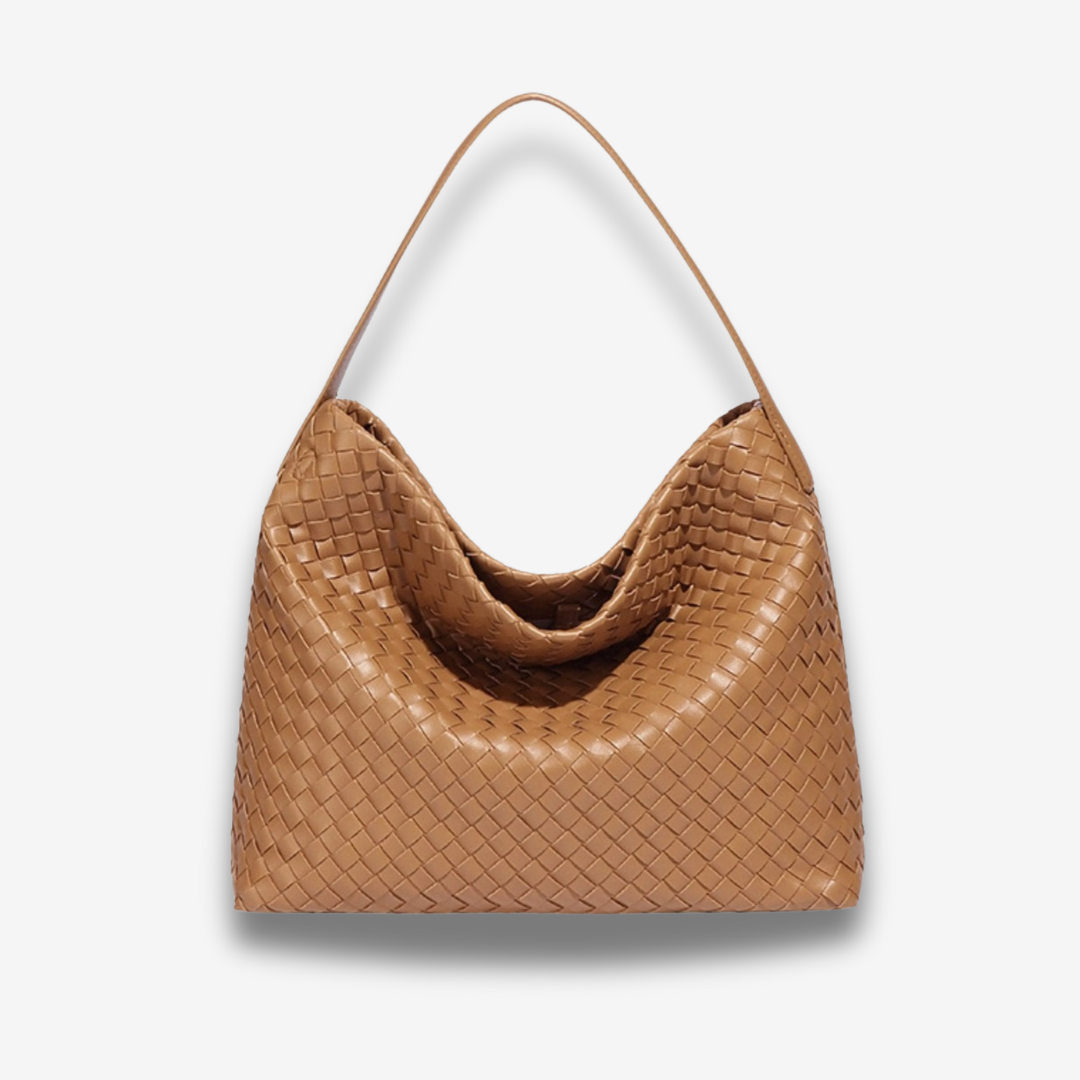 Najaf | Geflochtene Schultertasche aus Leder