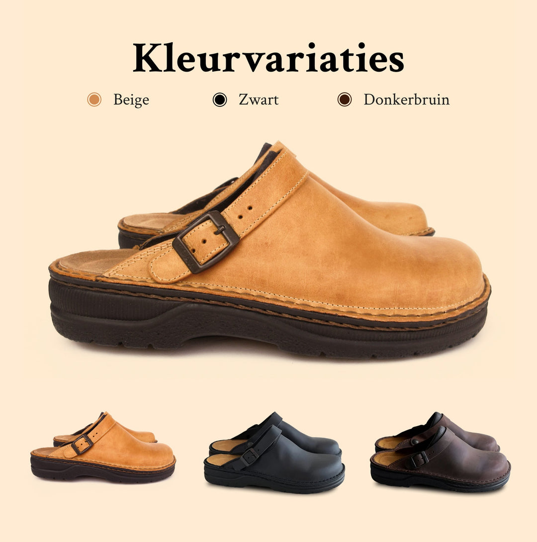 Fritzroy | Orthopädische Anti-Rutsch-Lederpantoffeln für Männer