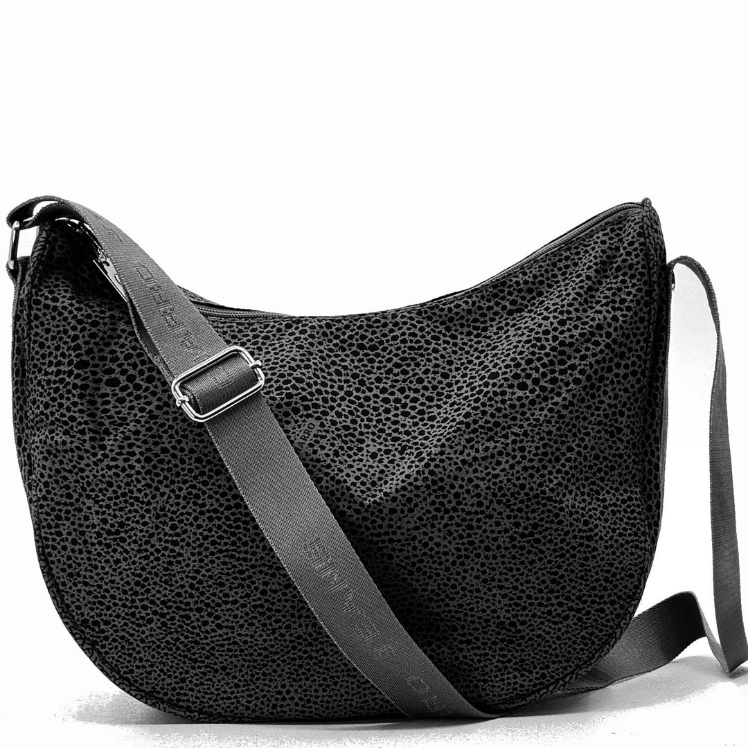 Malibu | Vintage Halbmond Schultertasche Animal-Print