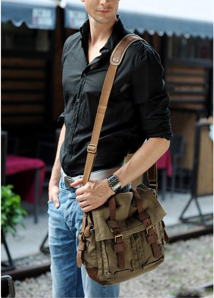 Gelsenkirchen | Vintage Canvas Messenger Laptop Tasche