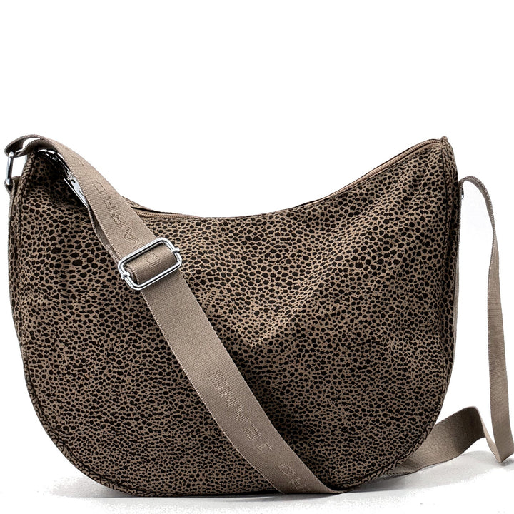 Malibu | Vintage Halbmond Schultertasche Animal-Print