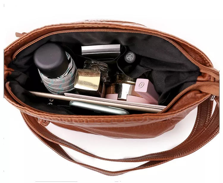Lima | Klassische Leder‑Schultertasche