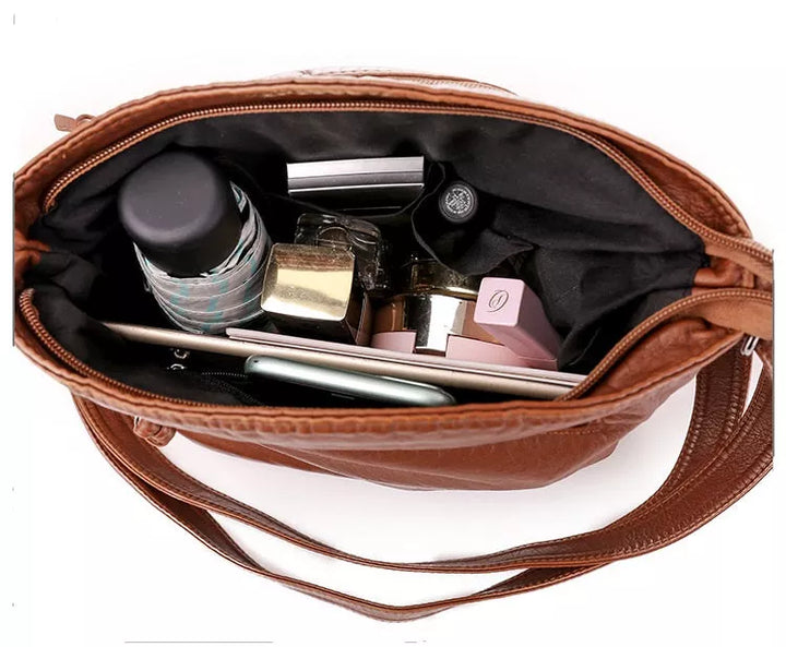 Lima | Klassische Leder‑Schultertasche
