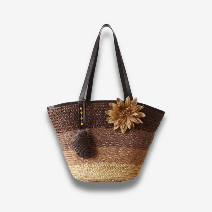 Bergamo | Bunte Strohtasche für Strandtage