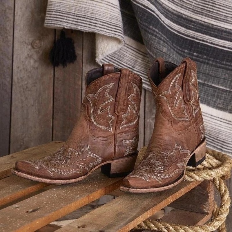 Laurice | Bestickte Cowboystiefel aus Leder