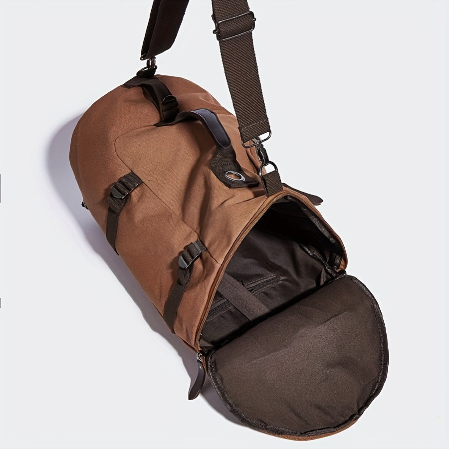 Nanjing | Langlebiger Canvas-Rucksack mit Lederakzenten