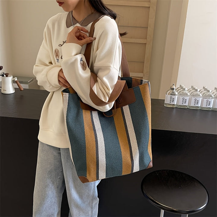 Tashkurgan | Gestreifte Casual Tote Bag
