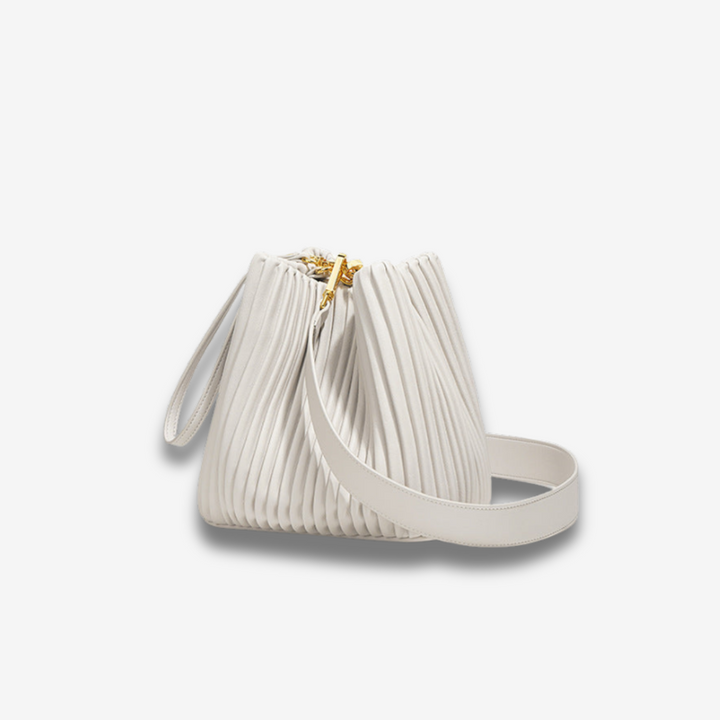 Oita | Leder Bucket Bag mit Rüschen