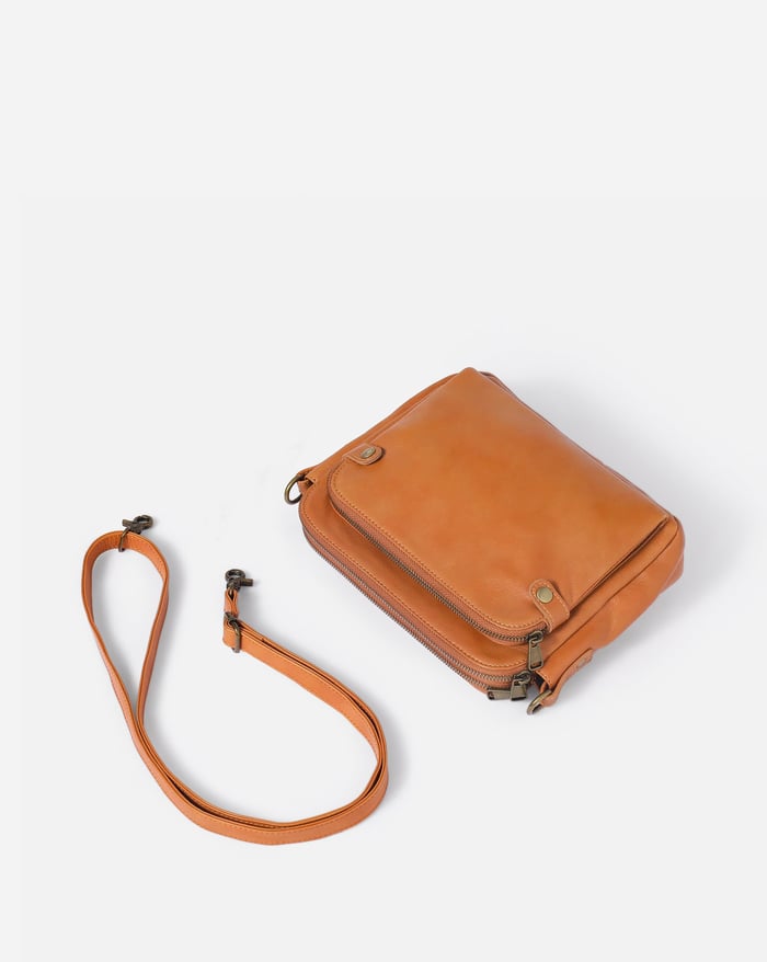 Kanchanaburi | Geräumige elegante Schultertasche Leder