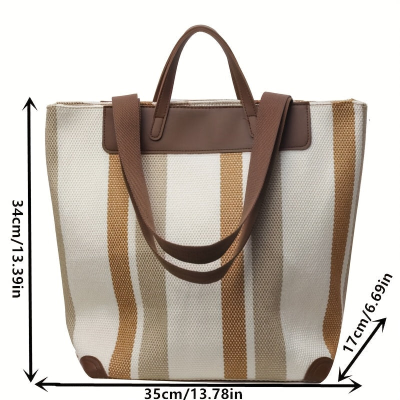 Tashkurgan | Gestreifte Casual Tote Bag