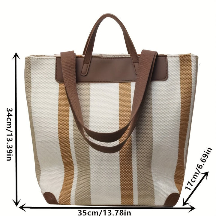 Tashkurgan | Gestreifte Casual Tote Bag