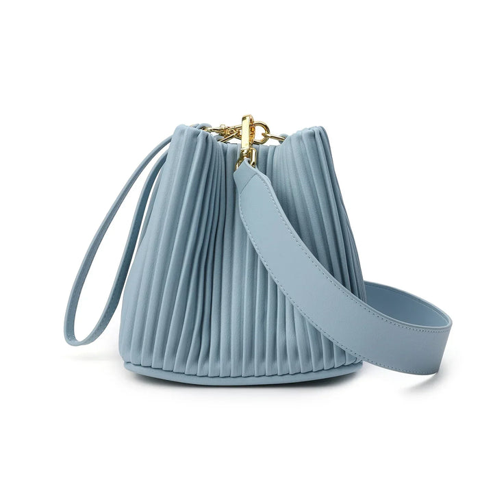 Oita | Leder Bucket Bag mit Rüschen