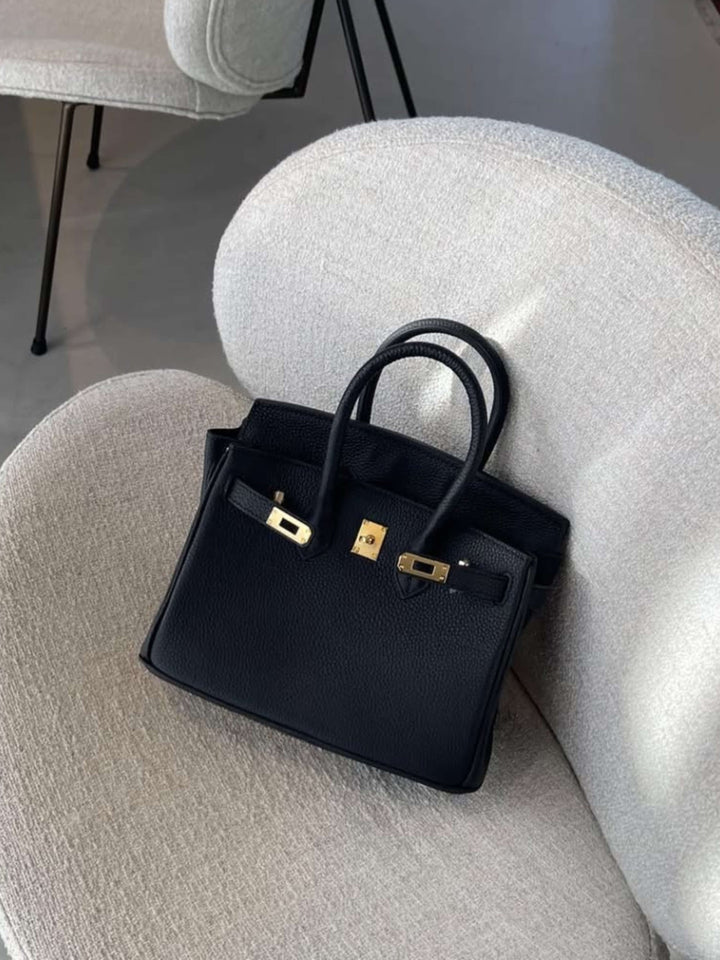 Kaunas | Strukturierte Power‑Handtasche in Leder